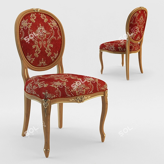 Elegant Kiev Chair by Seven Sedie 3D model image 1