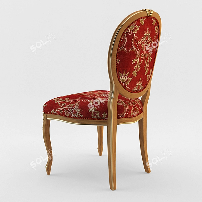 Elegant Kiev Chair by Seven Sedie 3D model image 2