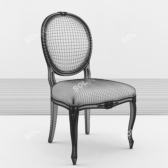 Elegant Kiev Chair by Seven Sedie 3D model image 3