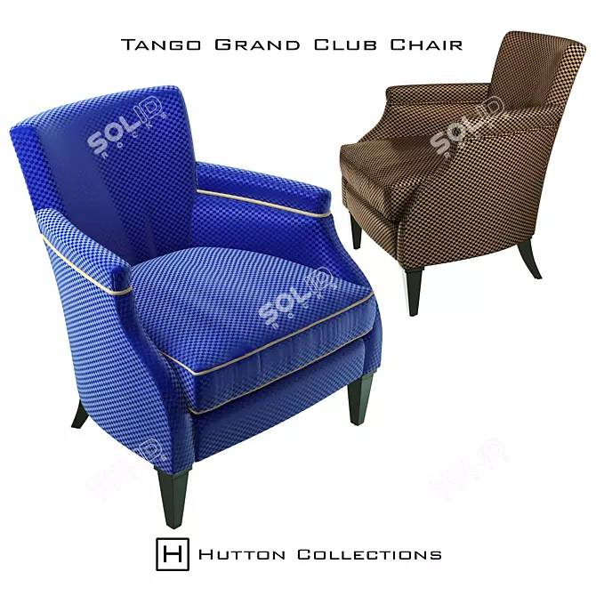 Luxurious Tango Grand Club Chair by Hutton Collections 3D model image 1