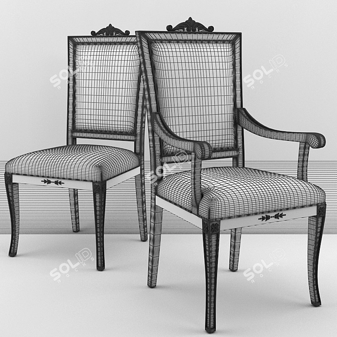 Elegant Lorena Chair: Seven Sedie 3D model image 2