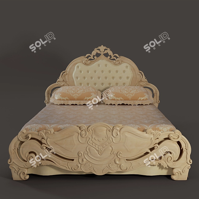 Olympia Silik Bed 3D model image 1
