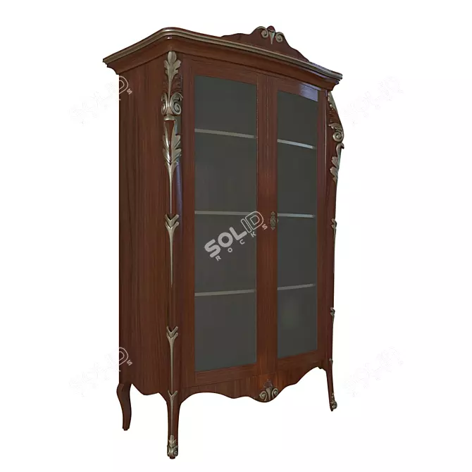 Italian Glass Cupboard Aura 3D model image 1
