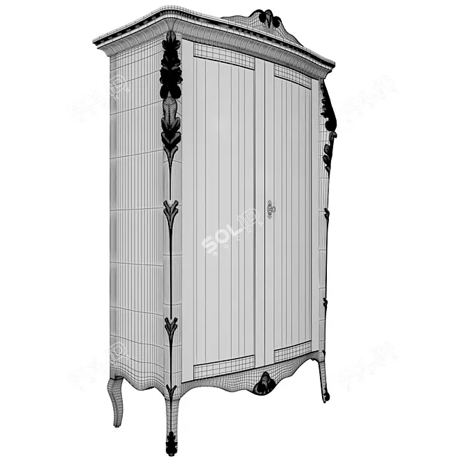 Italian Glass Cupboard Aura 3D model image 2