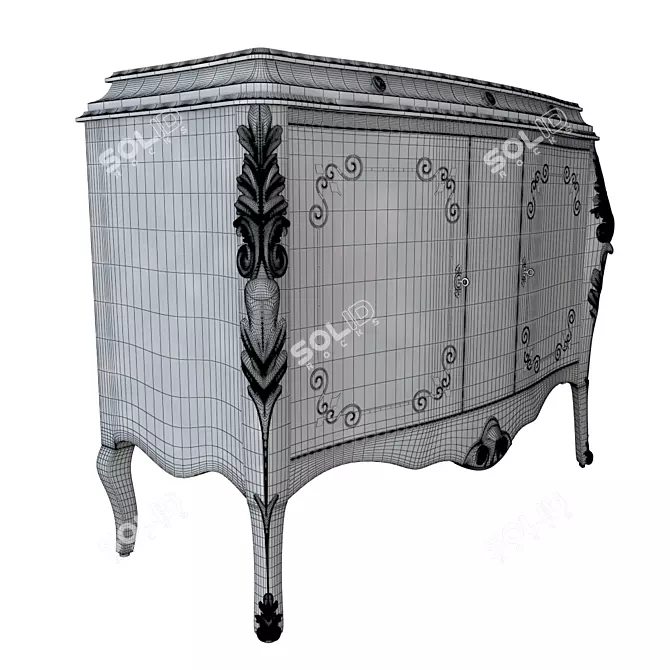 Elegant Italian Sideboard - Aura 3D model image 2