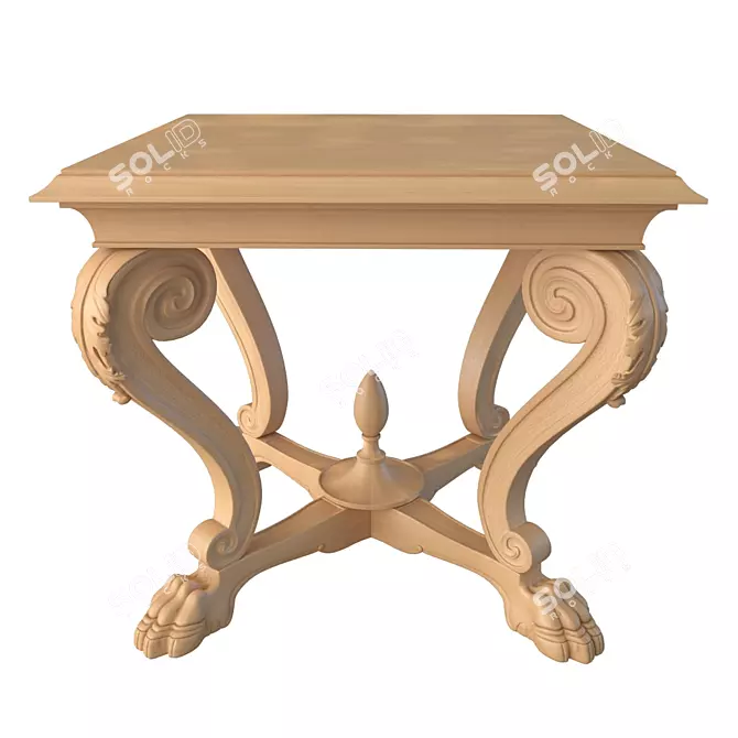 Italian Style Small Table: Leone 3D model image 2