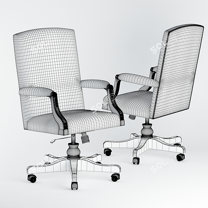 Sleek Seven Sedie Franklin Armchair 3D model image 2