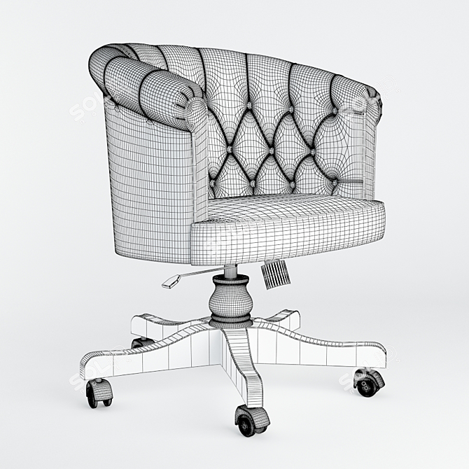 Elegant Locke Armchair: Stylish Comfort 3D model image 3