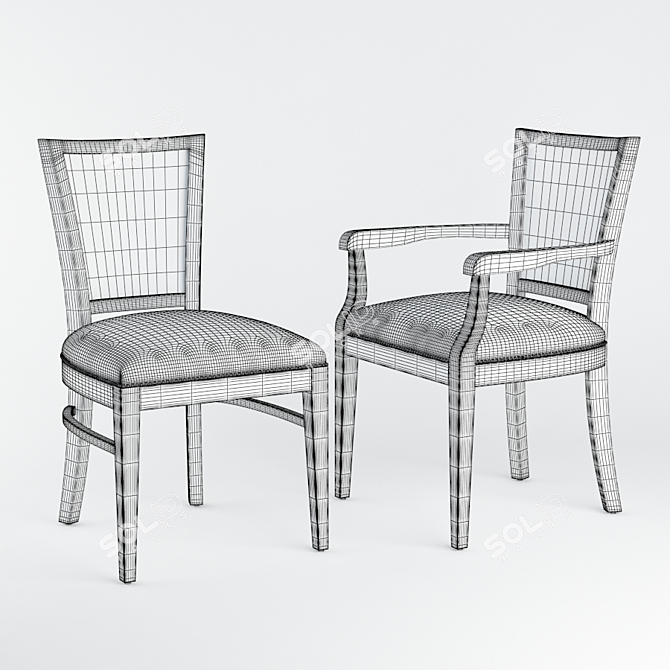 Elegant Minus Chair: Contemporary Design 3D model image 2