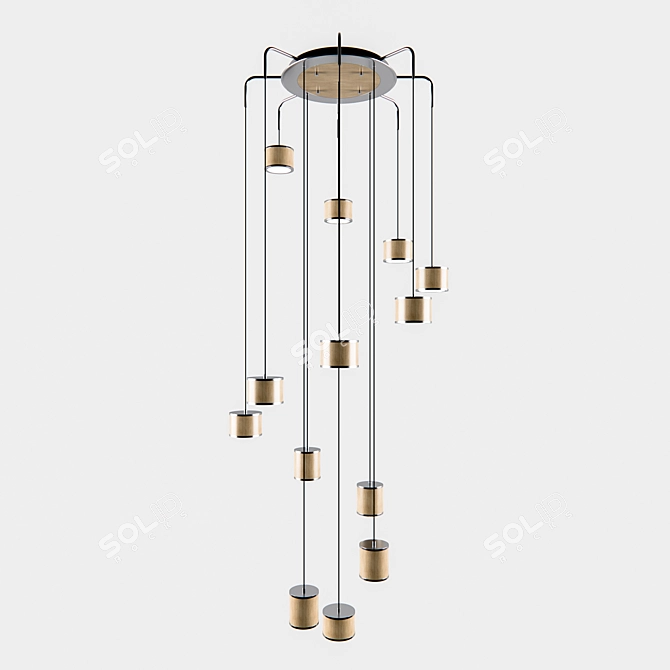 Modern Regenbogen Pendant Light 3D model image 1