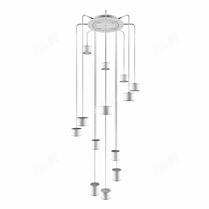 Modern Regenbogen Pendant Light 3D model image 3