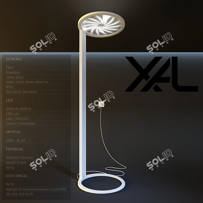 XAL HELIOS Free Standing Floor Lamp 3D model image 1