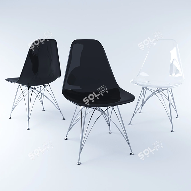 Elegant Stylus Dining Chair 3D model image 1