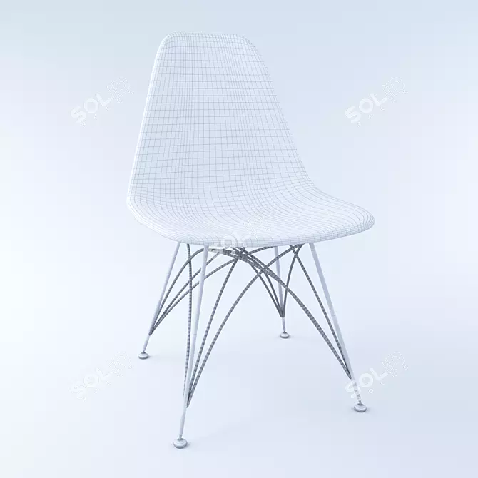 Elegant Stylus Dining Chair 3D model image 2