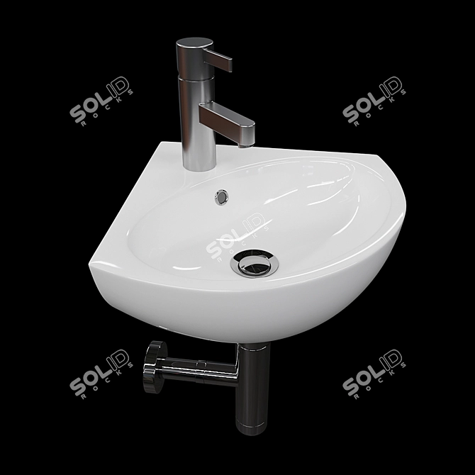 Kolo Runa Corner Washbasin 3D model image 1