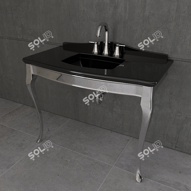 Elegant Jacqueline Ceramic Console 3D model image 1