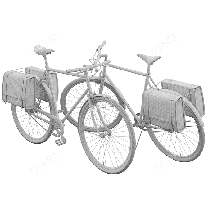 Vintage-Inspired Bicycle Duo 3D model image 3