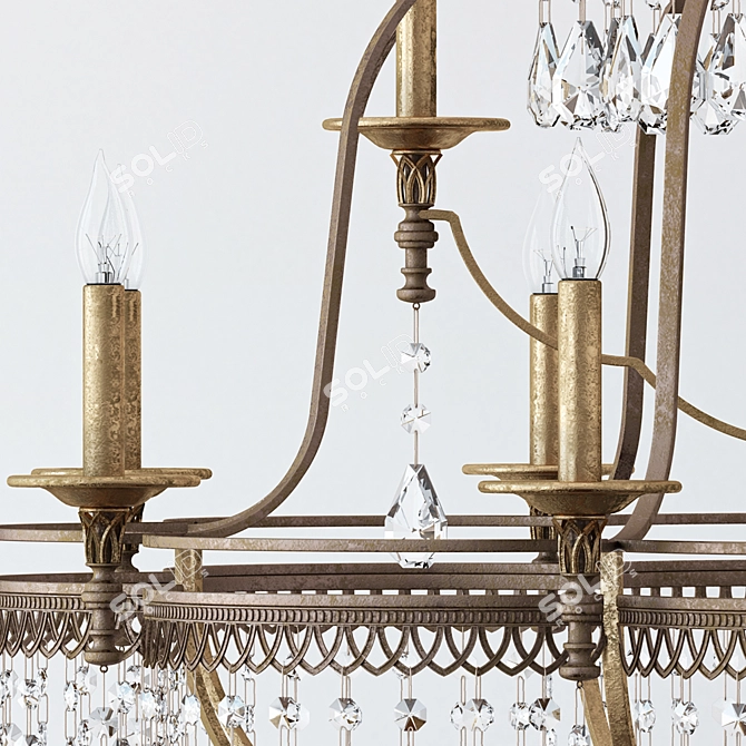 Elegant Augustine Chandelier 3D model image 2