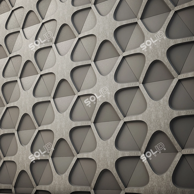 Geode Spoke Wall Pattern 3D model image 1