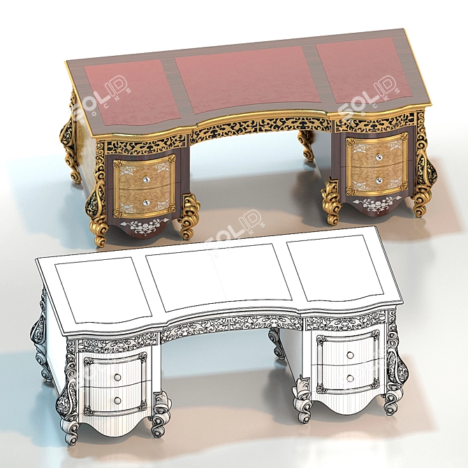 Royal Palace: Artistic Elegance for Your Head Table 3D model image 3