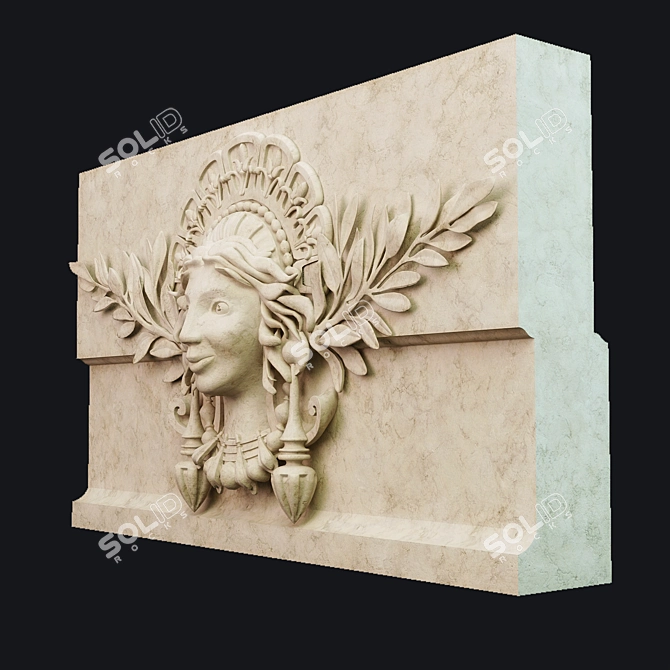 Keystone: Ornamental Arch Decoration 3D model image 2