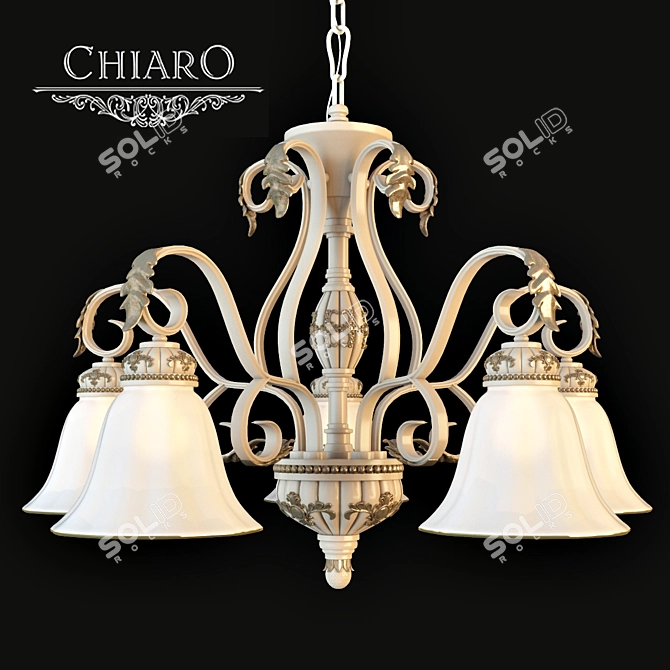 Chiaro Versache Country Style Chandelier 3D model image 1