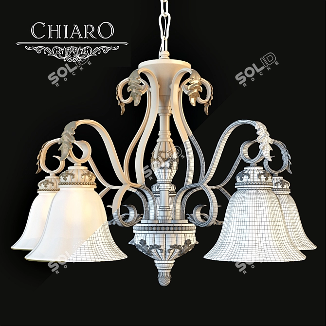 Chiaro Versache Country Style Chandelier 3D model image 3