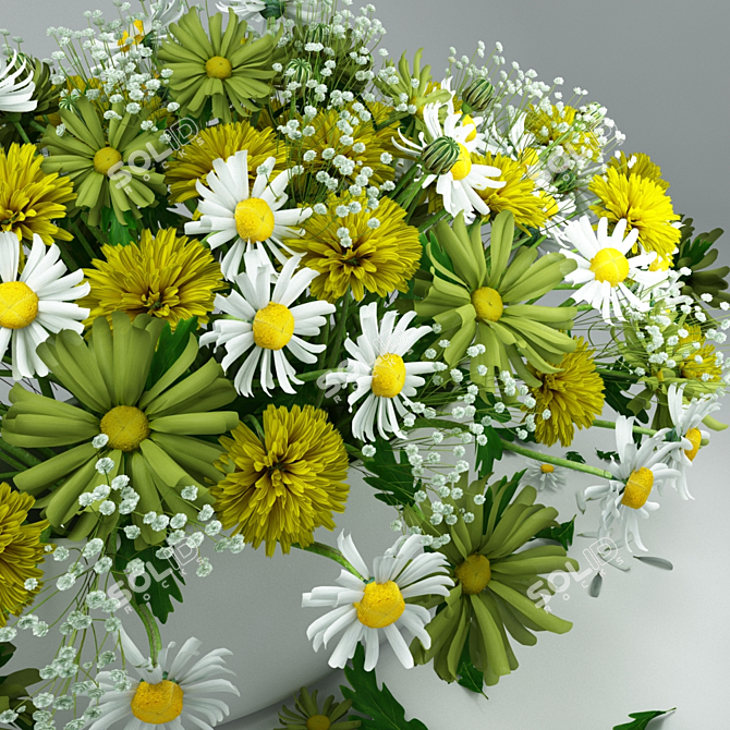 Refreshing Rain Garden Décor 3D model image 3