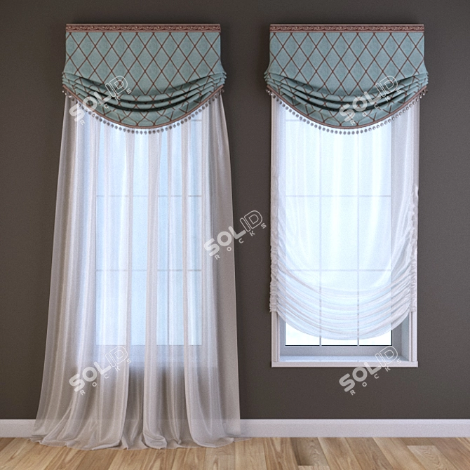 Narrow Window Blind | 3m Height 3D model image 1