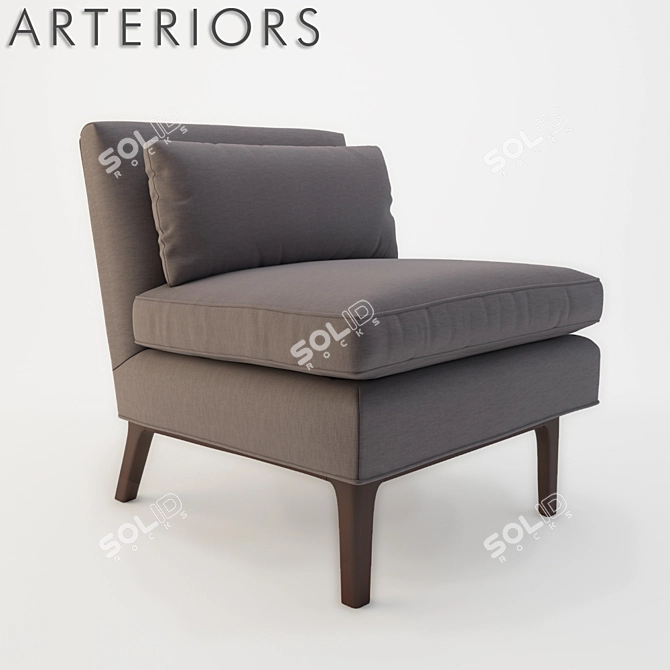 Arteriors Mustique Chair: Real-scale 3D Model & Unique Texture Names 3D model image 1