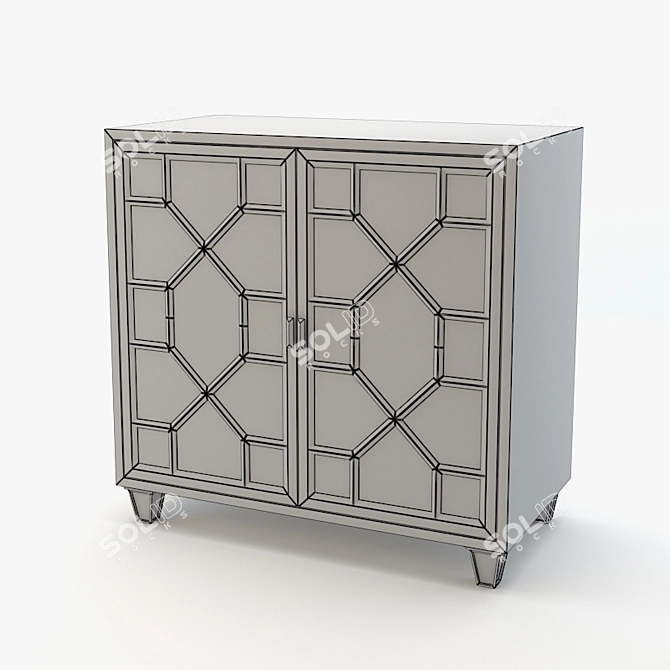 Arteriors Remington Low Cabinet: Realistic 3D Model 3D model image 2