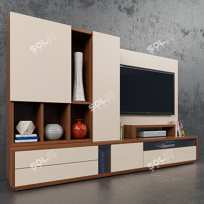 Modern Garcia Sabate Wall Unit 3D model image 2