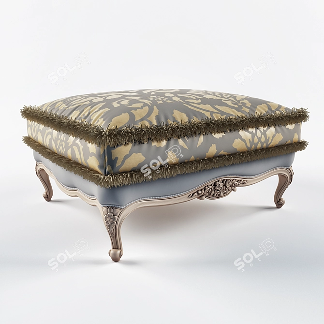 Luxury Bruno Zampa Aurea Pouf 3D model image 1