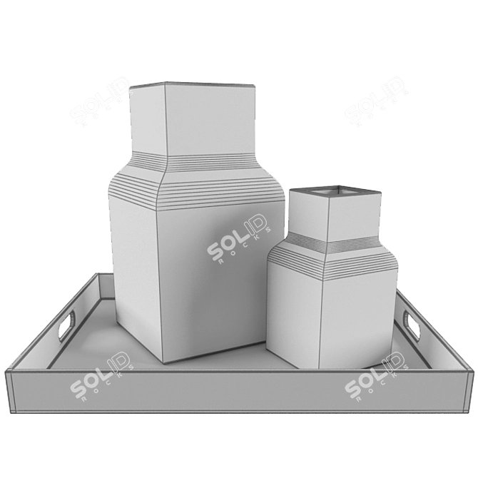 Elegant Glass Vase 3D model image 2