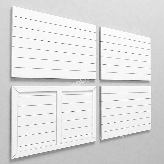 Artistic Wooden Wall Decor by Parvez Taj 3D model image 3