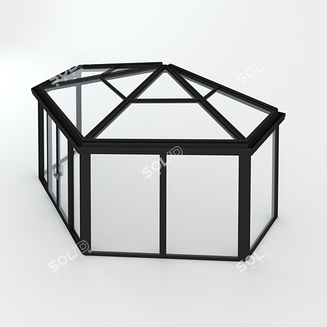 Schuco CMC 50 Winter Garden: Hipped Roof, Adjacent Segment 3D model image 2