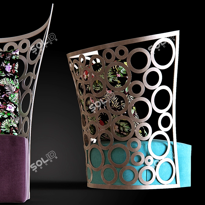 Contemporary Icona Armchair: Sleek Design, Ultimate Comfort 3D model image 3