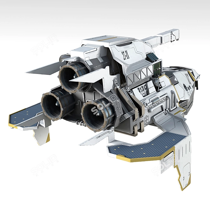 3D Spaceship Model - Multi-Purpose Toy 3D model image 2