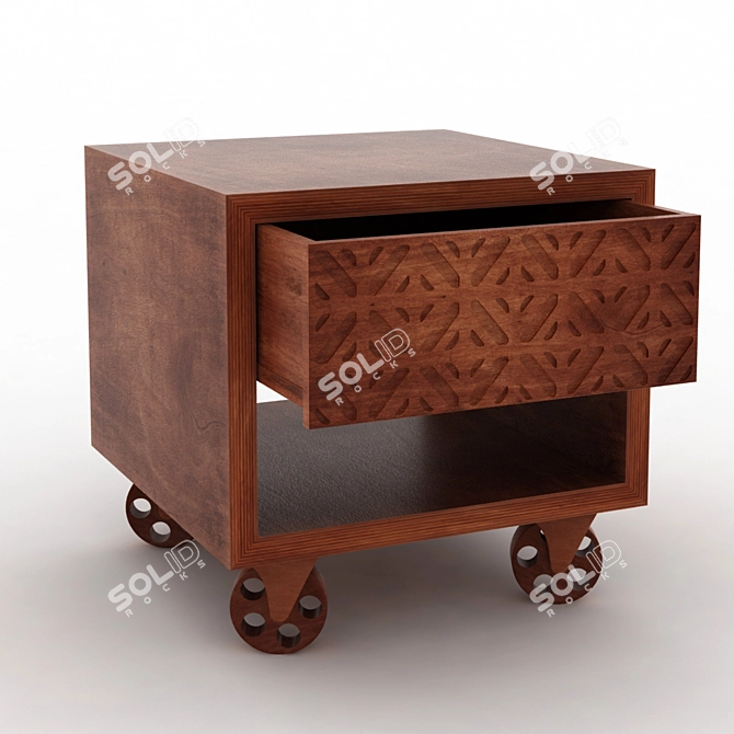 Scandinavian Nightstand Essential 3D model image 2