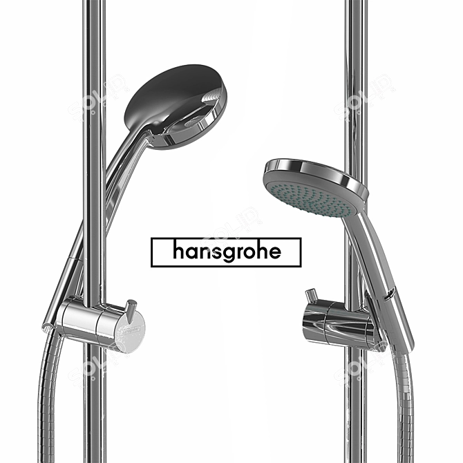 Hansgrohe 1jet Showerpipe: Elegant Design, Superior Quality 3D model image 2