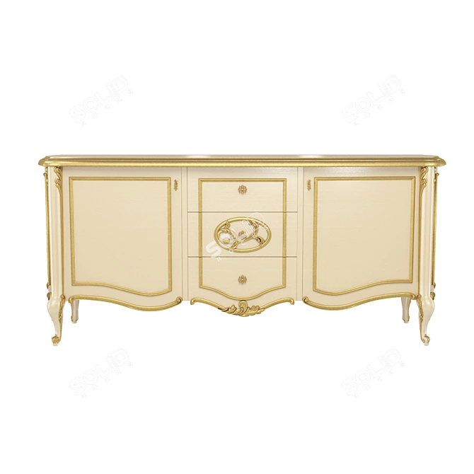 Frandiss Contemporary Sideboard 3D model image 3