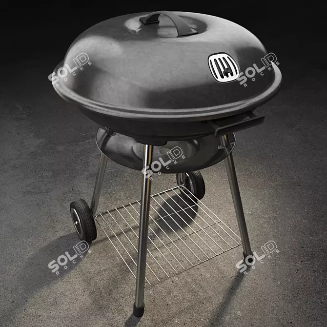 Portable Grill: Perfect for Outdoor Relaxation 3D model image 1