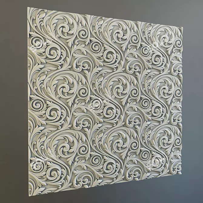 3D Gypsum Wall Panels: Modern & Decorative Interior Solution 3D model image 1