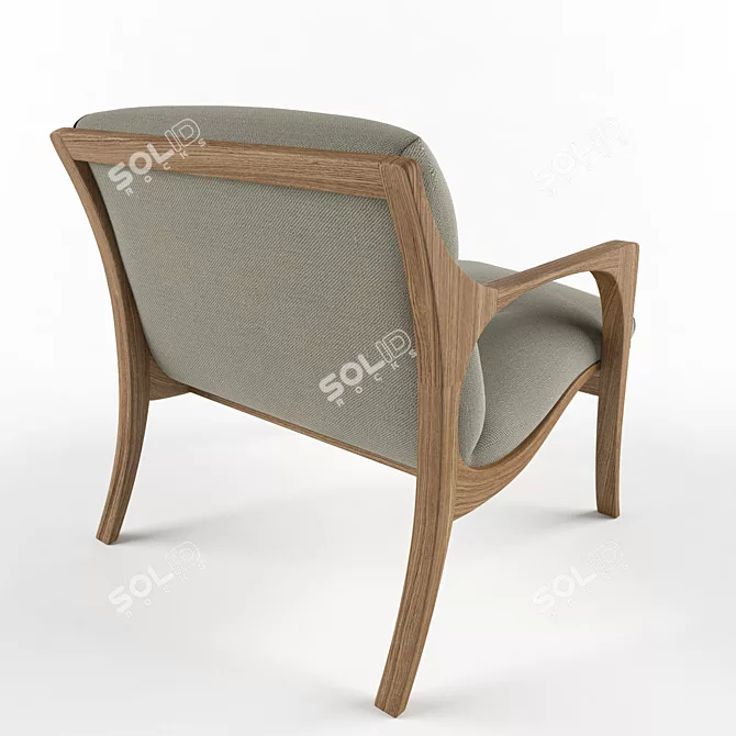 Elegant Bridge Armchair by Philipp Selva 3D model image 2