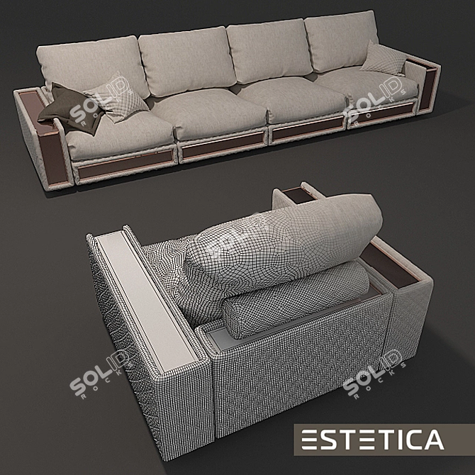 ESTETICA Miami Lux Sofa & Armchair 3D model image 3