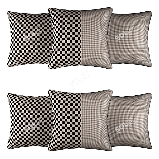 Cozy Comfort: Premium Pillow Decor Set 3D model image 2