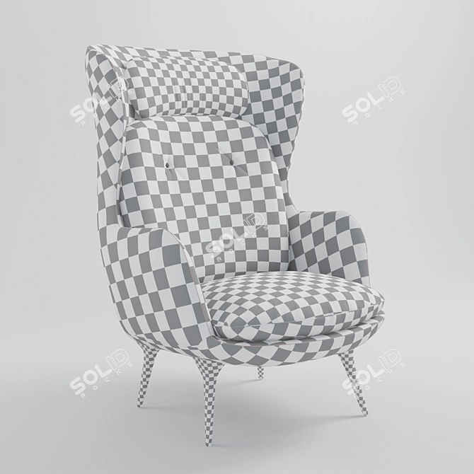 Elegant Ro Chair by Fritz Hansen 3D model image 2