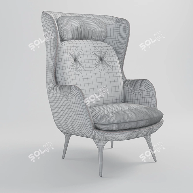 Elegant Ro Chair by Fritz Hansen 3D model image 3