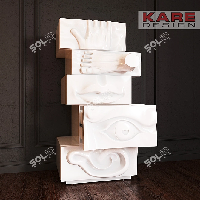 KARE Body Art Chest: Stylish and Spacious 3D model image 1