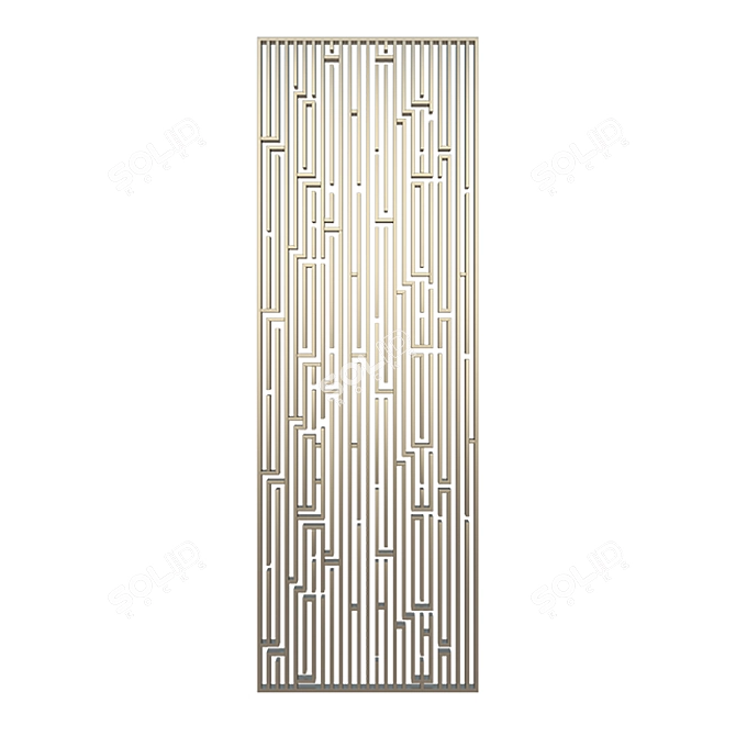 Elegant Panel Grille for Stunning Decor 3D model image 1